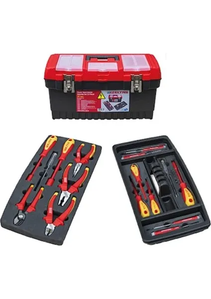 İZELTAŞ  19''PLASTİK TAKIM ÇANTASI ELEKTRİKÇİ SETİ 23 PARÇA