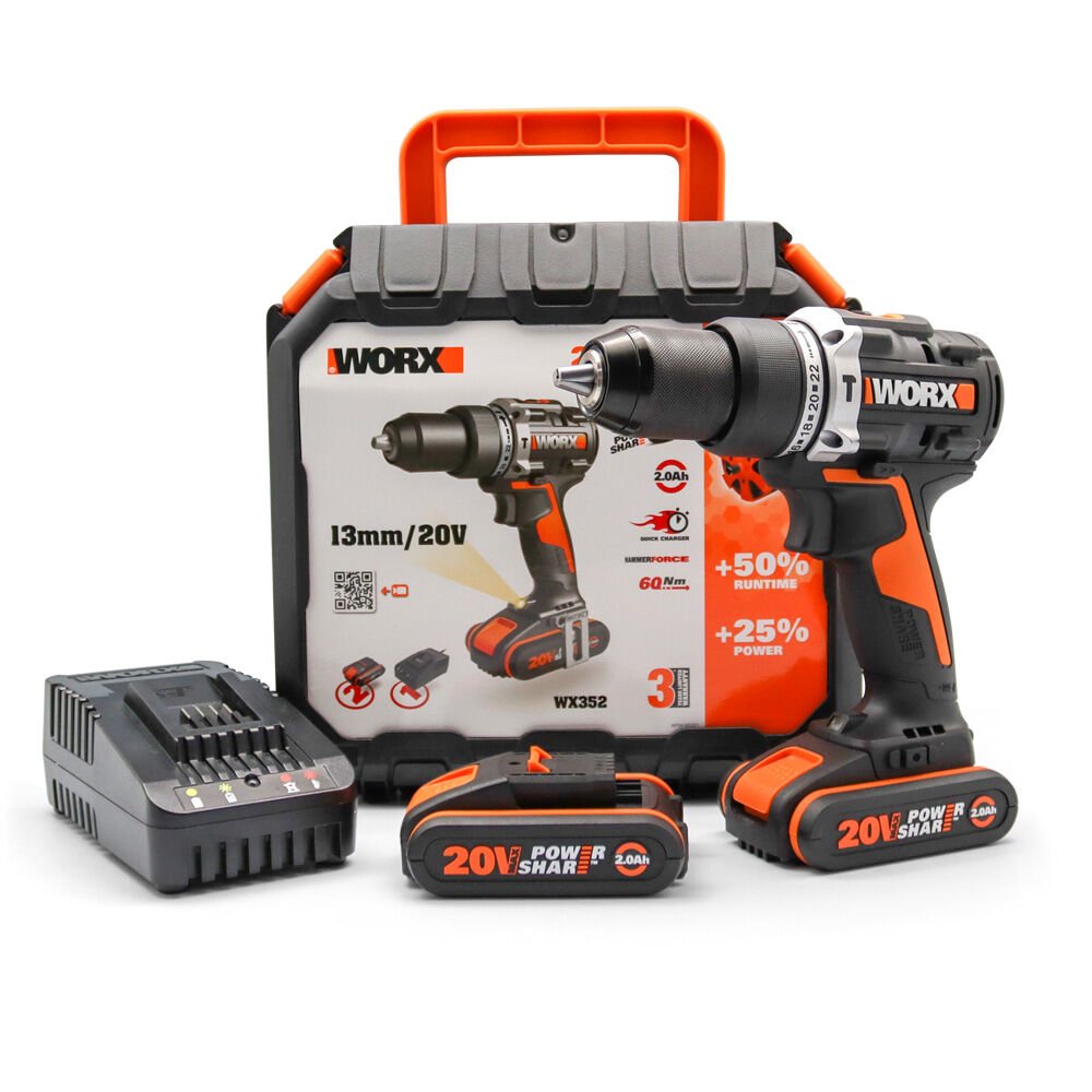 WORX WX352 20Volt/2.0Ah Şarjlı Darbeli Matkap