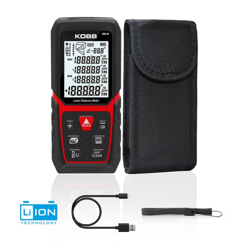KOBB KBL50 50M ŞARJLI LAZER METRE