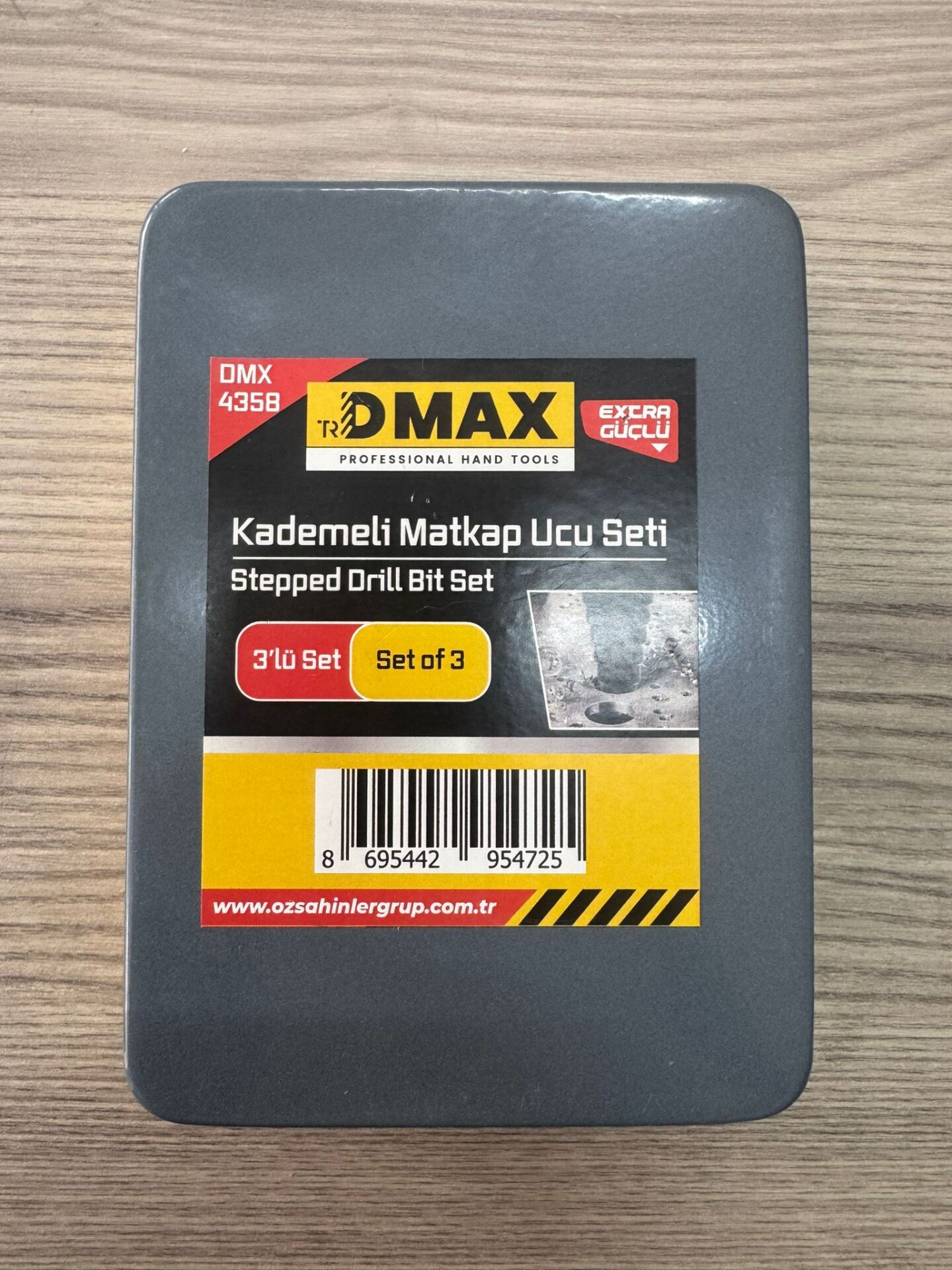 DMAX DMX4358 KADEMELİ MATKAP UCU SETİ 3 PARÇA