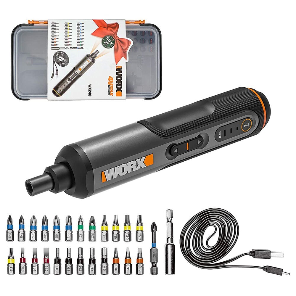WORX WX240 4Volt/1.5Ah.Şarjlı Tornavida+26 Ad Bits Uç
