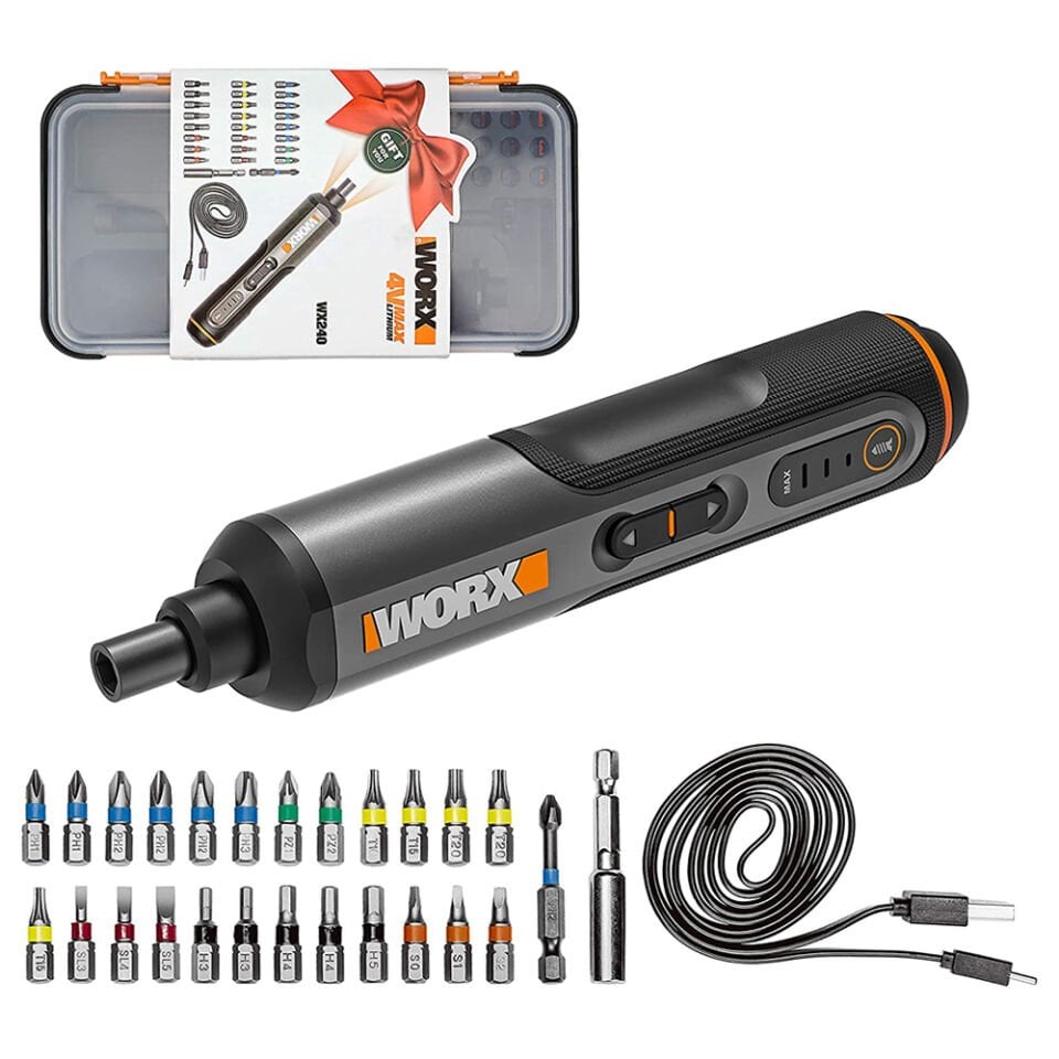 WORX WX240 4Volt/1.5Ah.Şarjlı Tornavida+26 Ad Bits Uç